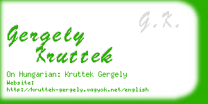 gergely kruttek business card